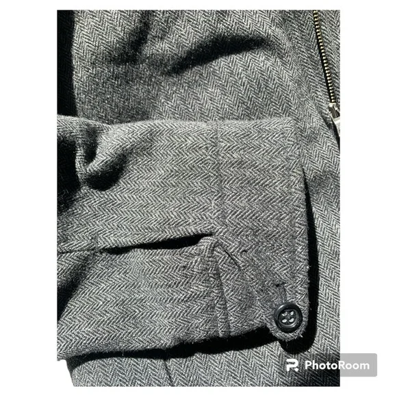 Banana Republic Sophisticated Bomber Style Jacket Sz L Wool Blend